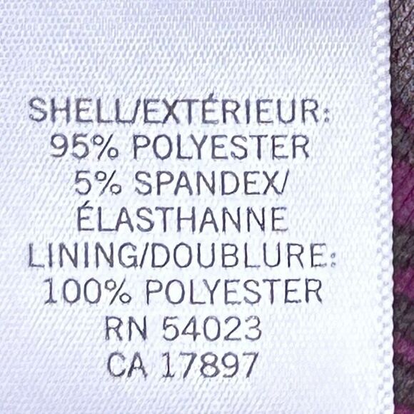 Banana Republic Faux Wrap Dress Women's Small Fuchsia Purple Surplice Geometric - Picture 11 of 12